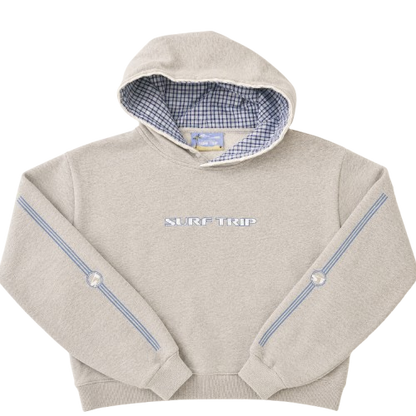 Surf Trip Vintage Plaid Hoodie