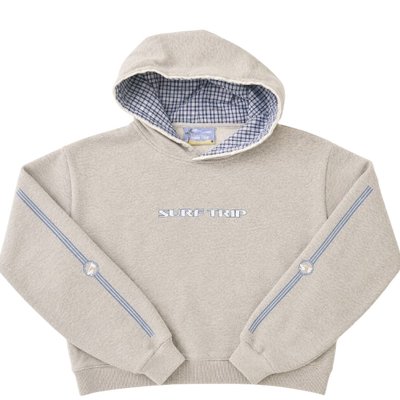 Surf Trip Vintage Plaid Hoodie