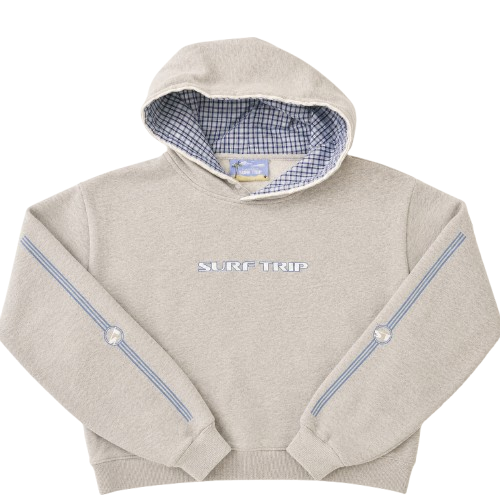 Surf Trip Vintage Plaid Hoodie