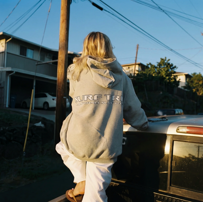 Surf Trip Vintage Plaid Hoodie
