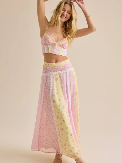 Buttercup Floral Top and Skirt Set